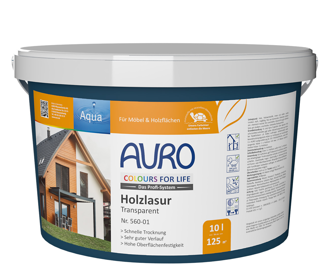 COLOURS FOR LIFE Holzlasur, transparent – 10 Liter
