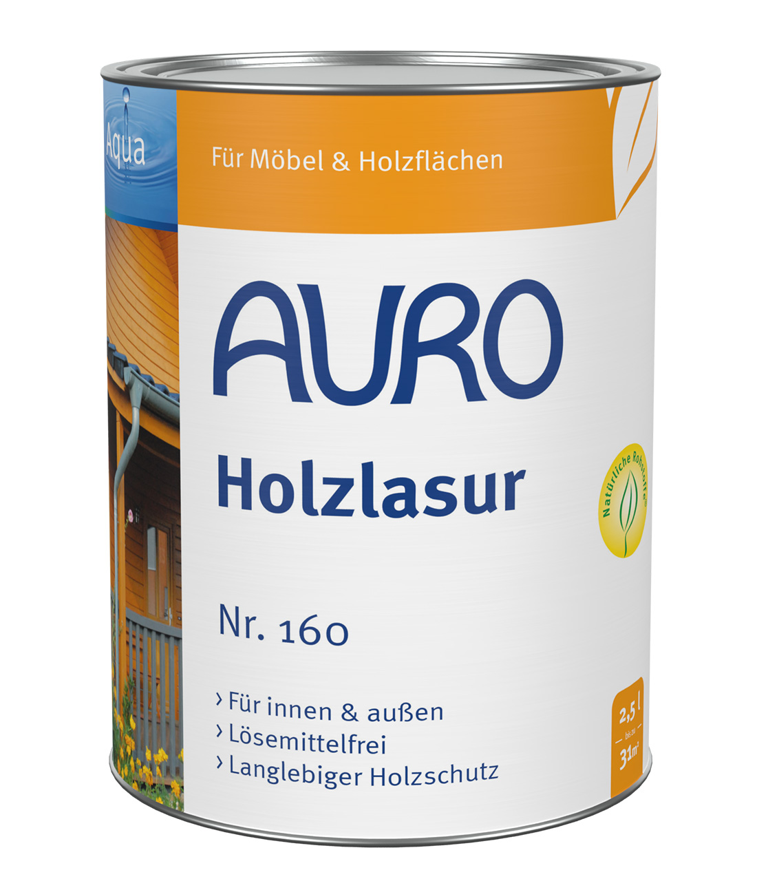 Holzlasur, Aqua Azur – 2,5 Liter