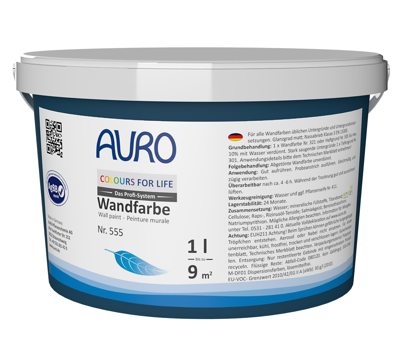 COLOURS FOR LIFE Premium Wand- und Deckenfarbe Base P – PG 1 1,0