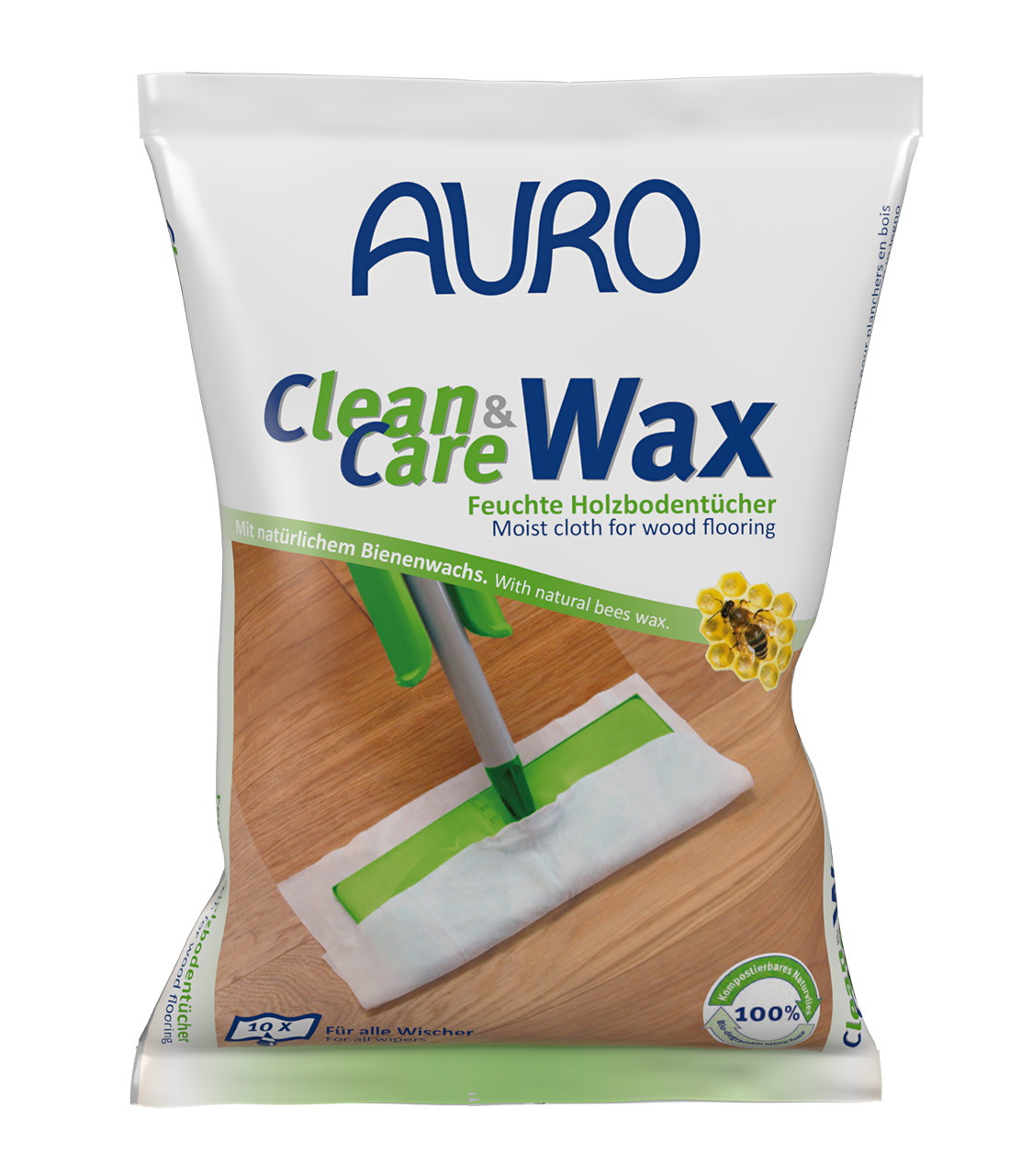 Clean & Care Wax - Feuchte Holzbodentücher – 1 Stück