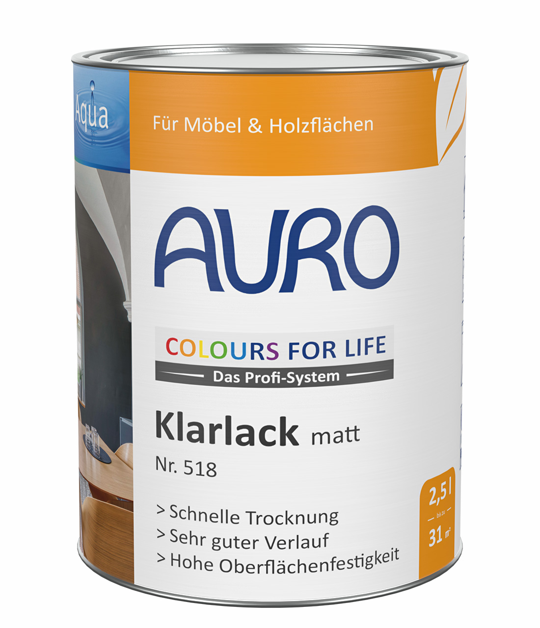 COLOURS FOR LIFE Klarlack, matt – 2,5 Liter