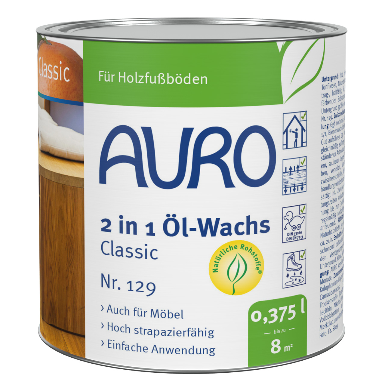 2 in 1 Öl-Wachs Classic – 0,375 Liter