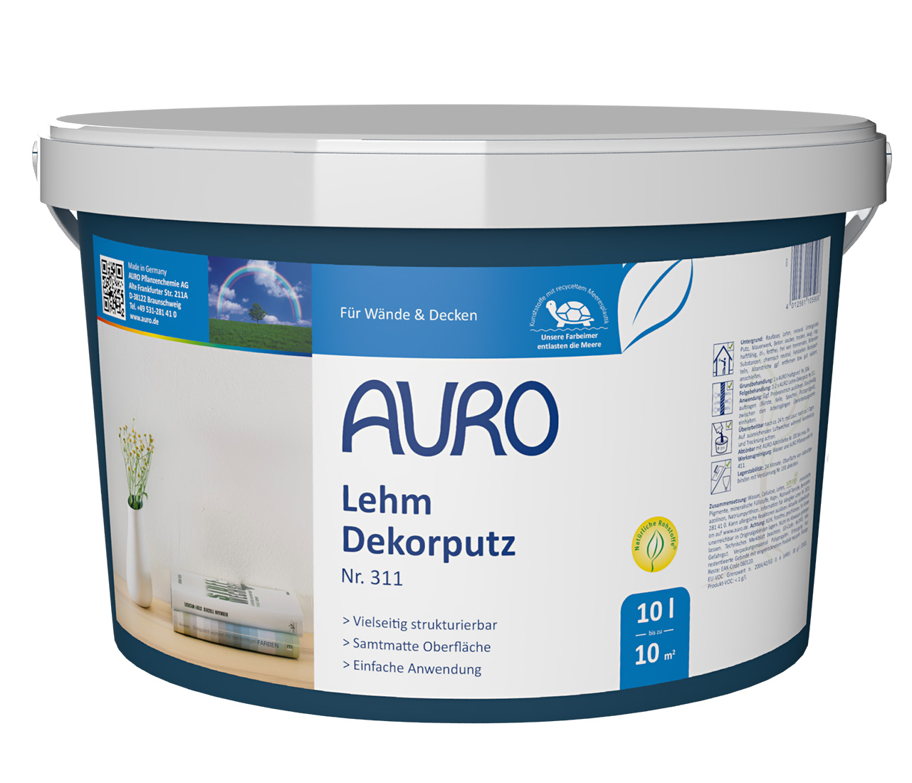 Lehm-Dekorputz – 10 Liter