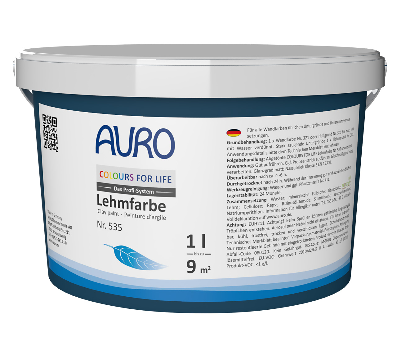 COLOURS FOR LIFE Profi-Lehmfarbe Base P – PG 1 1,0